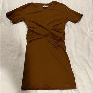 H&M Rich Brown Mini Dress